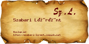 Szabari Lóránt névjegykártya