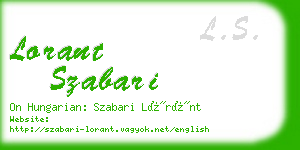 lorant szabari business card